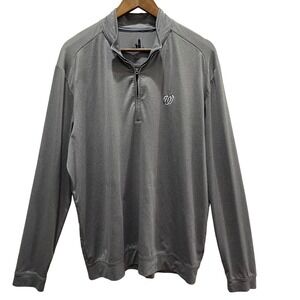 Johnnie-O‎ Mens Quarter Zip Pullover Gray Heather Size L Gorpcore Athleisure